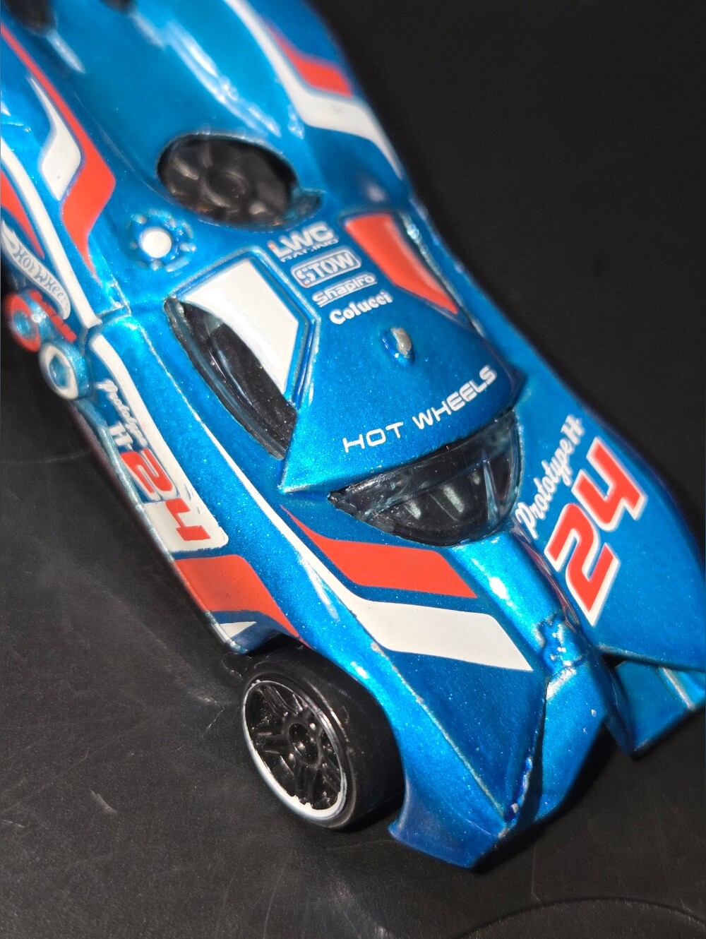 2007 Mattel Hotwheels 1186 Prototype H 24 1/64 Diecast Car Toy metallic blue - Picture 14 of 16